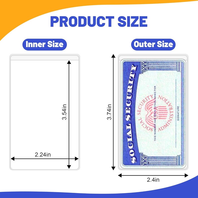 Ramota 16 PCS Social Security Card Protector Sleeves,31 Mil Soft Clean Waterproof SSN/New Medicare/Credit Card Holder, Soft ID/Debit/Credit Card Covers - Image 2